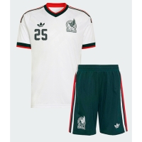 Dres Mexiko Roberto Alvarado #25 Preč pre deti MS 2026 Krátky Rukáv (+ trenírky)